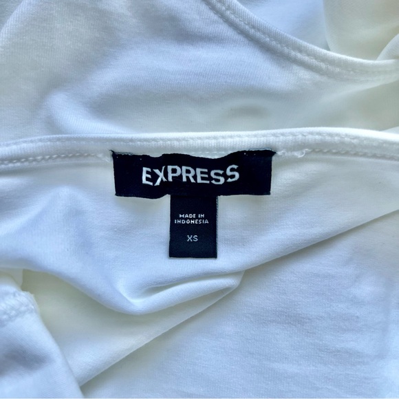 NWOT Express Scoop Neck Puff Strap Thong Bodysuit- XS size - Picture 12 of 14